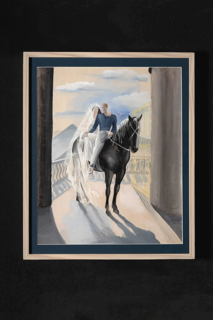 馬で帰って来る花婿と花嫁 Le retour des mariés à cheval